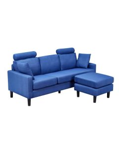 Earvin Reversible Sectional Sofa (Black)