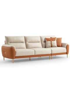 Yannick 4-Seater Sofa (Tawny Brown)