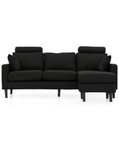 Earvin Reversible Sectional Sofa (Black)